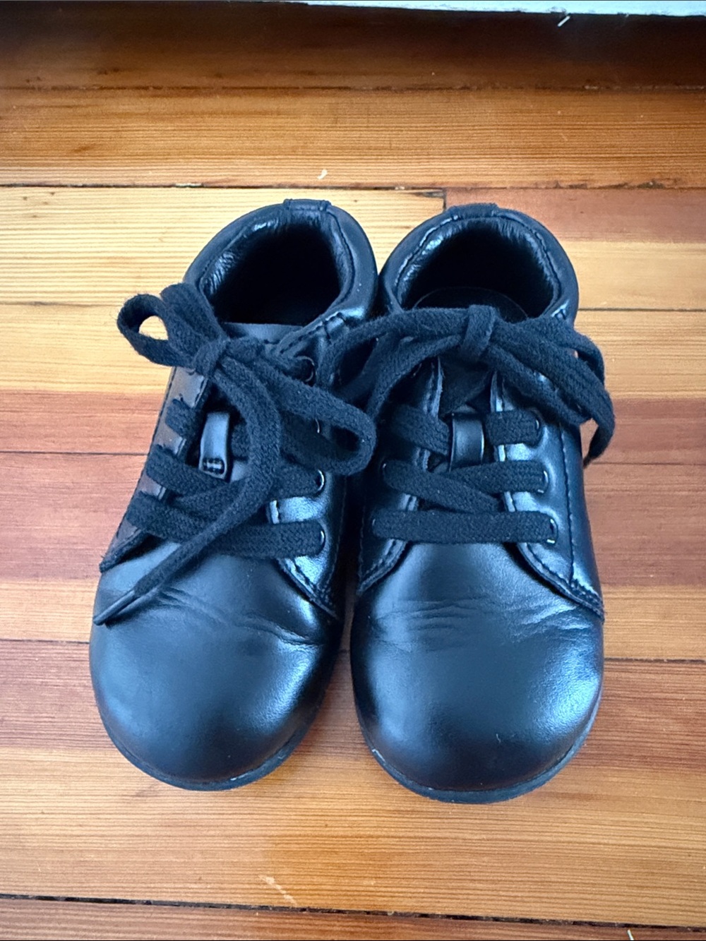 Stride Rite Boys SRT Elliott Black Leather Lace-Up Dress Shoes 7W